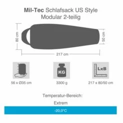 Mil-Tec Schlafsack US Style Modular 2-teilig -Camping-Ausrüstung Verkäufe 2024 14113 001 2 2
