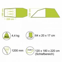 Mil-Tec 3-Mann-Zelt Mit Stauraum
