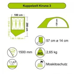 High Peak Kuppelzelt Kiruna 3 -Camping-Ausrüstung Verkäufe 2024 hp103 063 2