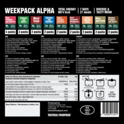 Tactical Foodpack Wochenration Alpha -Camping-Ausrüstung Verkäufe 2024 ts350 000 2